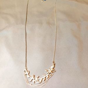 Silver branch necklace